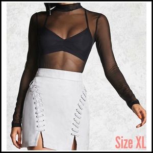 ⭐️F21 Black Sheer Mesh Bodysuit $7⭐️